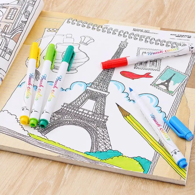 12 Fluorescent Colors Calligraphy Marker Brush Pens Large Regular Script Drawing
12 Fluorescent Colors Calligraphy Marker Brush Pens Large Regular Script Drawing
