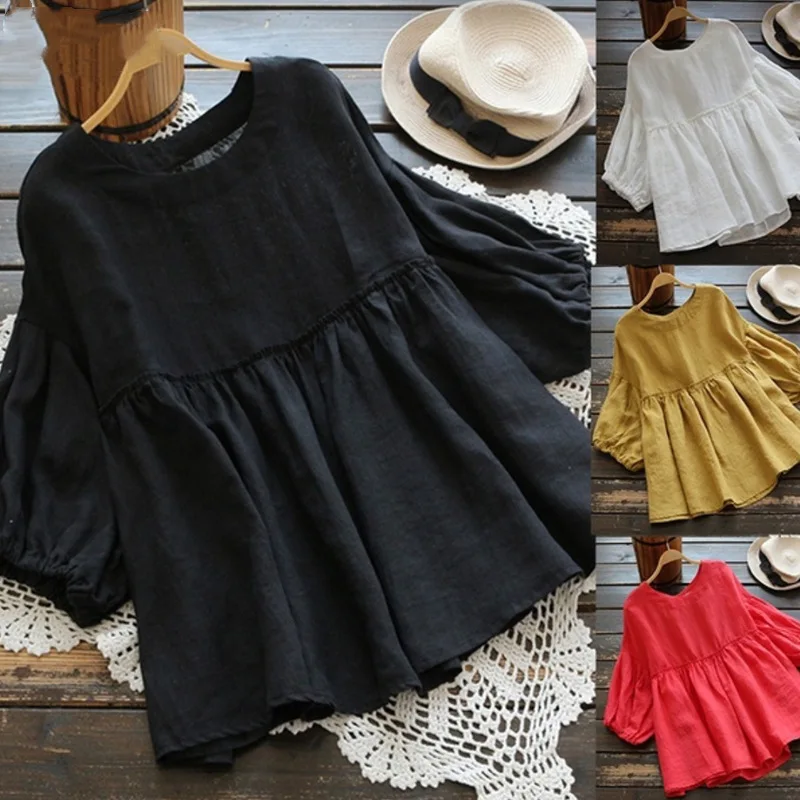 Women's big size solid color Japanese five-point sleeve doll shirt round collar fresh and lovely blouse
Women's big size solid color Japanese five-point sleeve doll shirt round collar fresh and lovely blouse