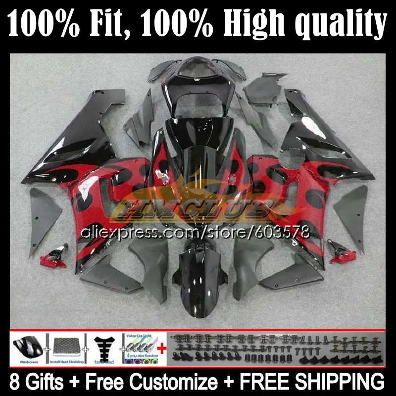 Injection For KAWASAKI NINJA ZX-636 ZX 6R 600CC ZX636 102CL.22 ZX 636 6 R ZX-6R ZX6R 05 06 ZX600 2005 2006 Fairing Red flames
Injection For KAWASAKI NINJA ZX-636 ZX 6R 600CC ZX636 102CL.22 ZX 636 6 R ZX-6R ZX6R 05 06 ZX600 2005 2006 Fairing Red flames