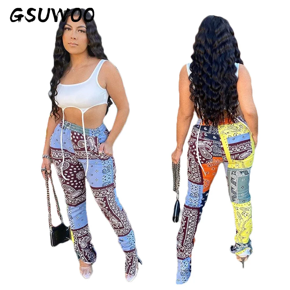 GSUWOO Contrast Patchwork Cashew Print Pants for Women Mid Waist Trousers with Slits Casual Pencil Pants S-XL
GSUWOO Contrast Patchwork Cashew Print Pants for Women Mid Waist Trousers with Slits Casual Pencil Pants S-XL