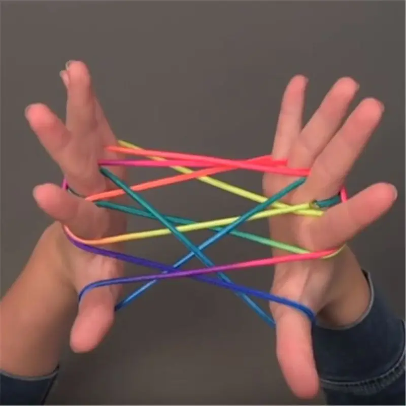 

Радужной расцветки для детей Цвет индикатора уведомляет палец нить поводок игровая развивающая игрушка-головоломка обучающая игра для дет...