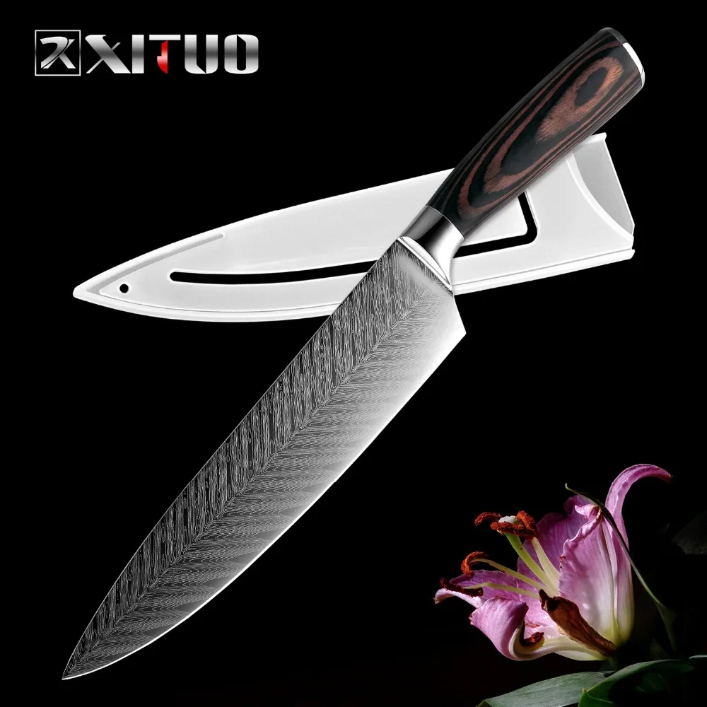 Kitchen Chef Knives 8 inch Classic pattern Japanese 7CR17 Stainless Steel Sanding Laser Pattern Vegetable Santoku Knife
Kitchen Chef Knives 8 inch Classic pattern Japanese 7CR17 Stainless Steel Sanding Laser Pattern Vegetable Santoku Knife