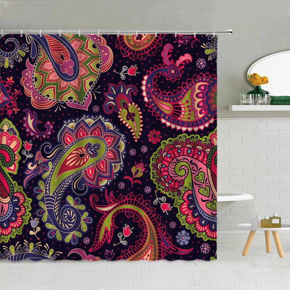 Bohemian Ethnic Flower Theme Shower Curtain Geometric Floral Pattern Bathroom Supplies Fabric Hanging Curtains Home Decoration
Bohemian Ethnic Flower Theme Shower Curtain Geometric Floral Pattern Bathroom Supplies Fabric Hanging Curtains Home Decoration