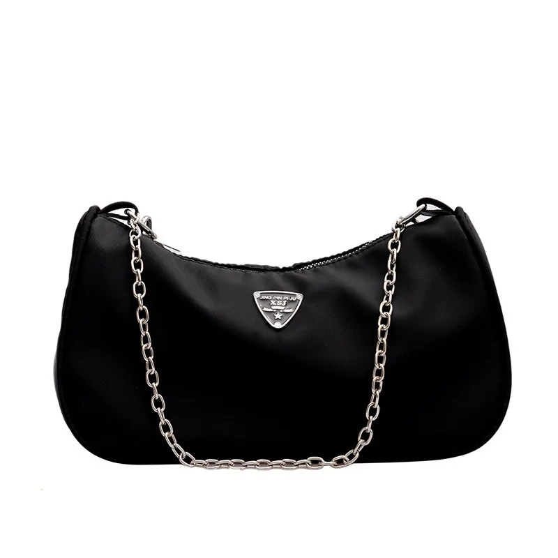 2021 Vintage Nylon Chain Crossbody Bag Women Designer Black Sport Shoulder Messenger Bags Female Casual Handbags Small Purses
2021 Vintage Nylon Chain Crossbody Bag Women Designer Black Sport Shoulder Messenger Bags Female Casual Handbags Small Purses