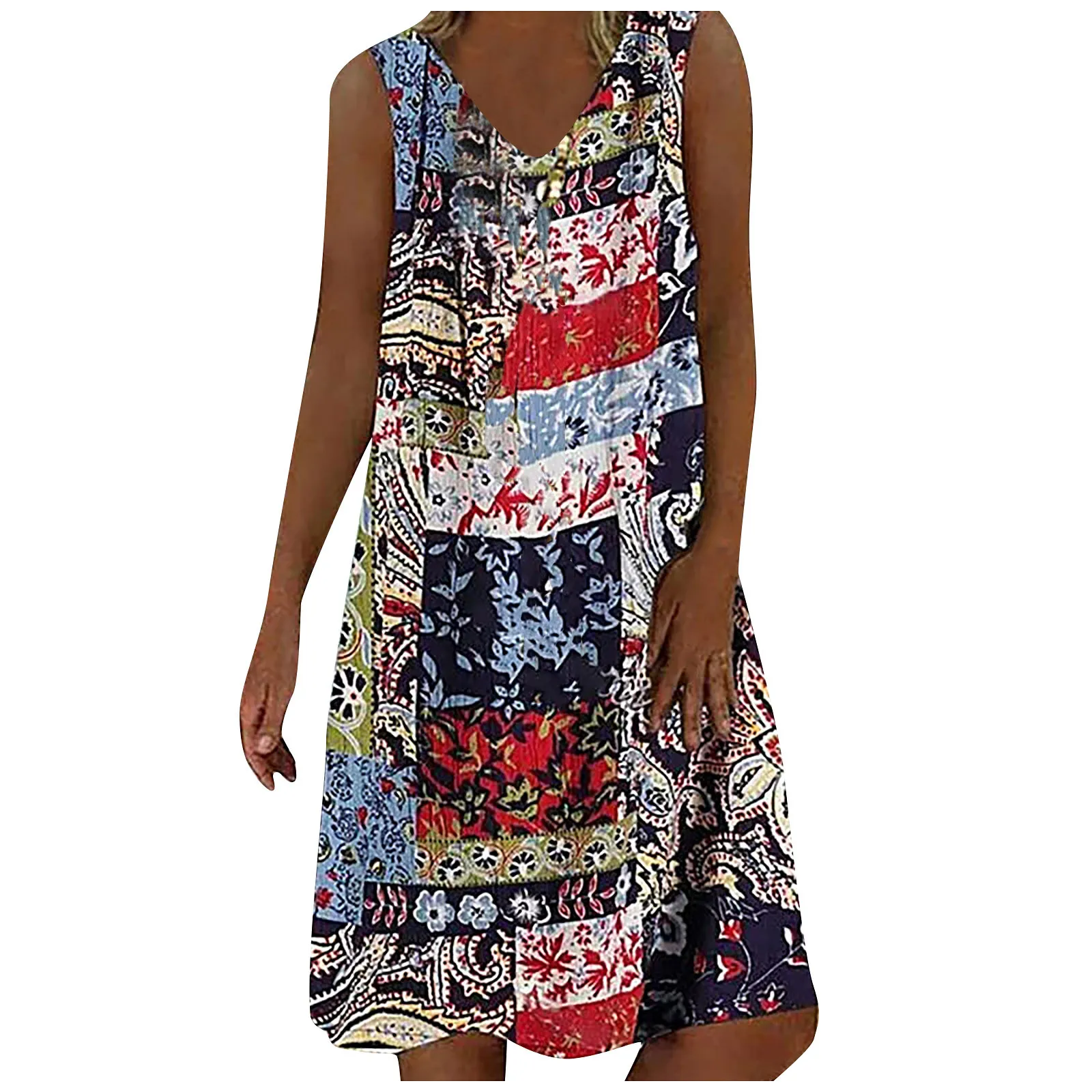 40# Floral Print Dress Women Sleeveless V Neck Summer Dress Plus Size Pullover Dresses For Women 2021 Harajuku Woman Vestido
40# Floral Print Dress Women Sleeveless V Neck Summer Dress Plus Size Pullover Dresses For Women 2021 Harajuku Woman Vestido