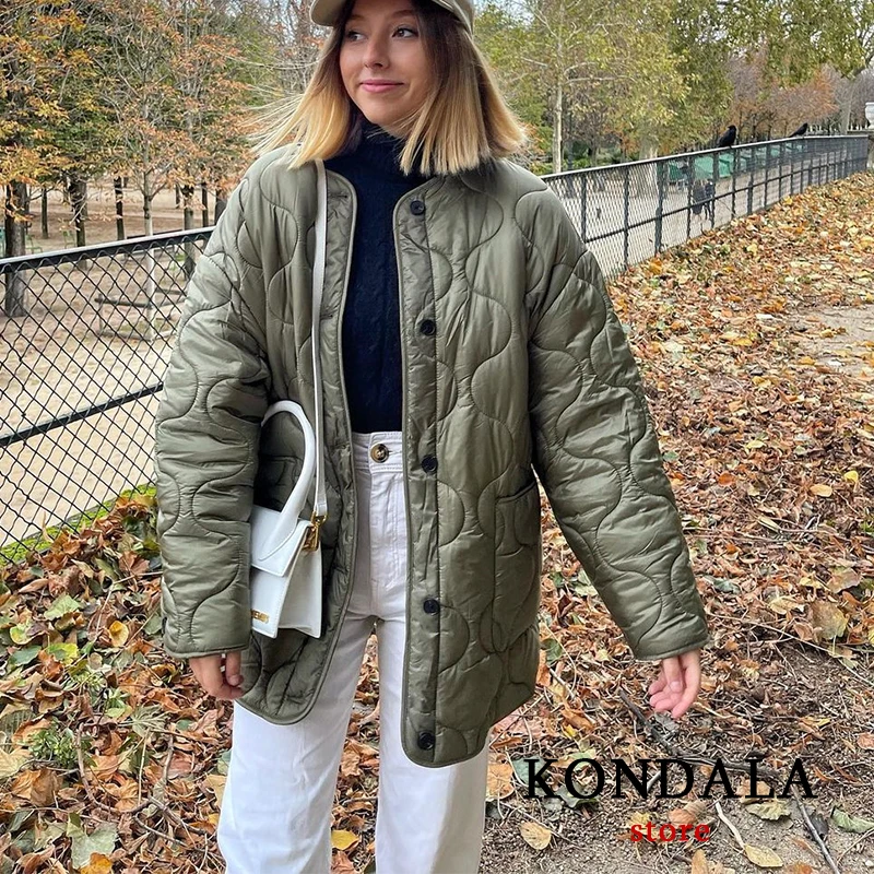 KONDALA Za 2021 Vintage Argyle Armygreen Oversized Long Jackets Women Long Sleeve O Neck Fashion Winter Coats Female Casual Tops 
KONDALA Za 2021 Vintage Argyle Armygreen Oversized Long Jackets Women Long Sleeve O Neck Fashion Winter Coats Female Casual Tops
