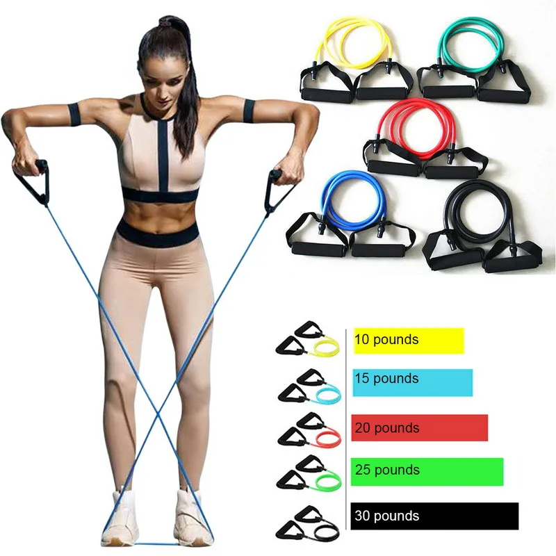 Resistance Bands with Handles Yoga Pull Rope Elastic Fitness Exercise Tube Band for Home Workouts Strength Training 5 Levels
Resistance Bands with Handles Yoga Pull Rope Elastic Fitness Exercise Tube Band for Home Workouts Strength Training 5 Levels
