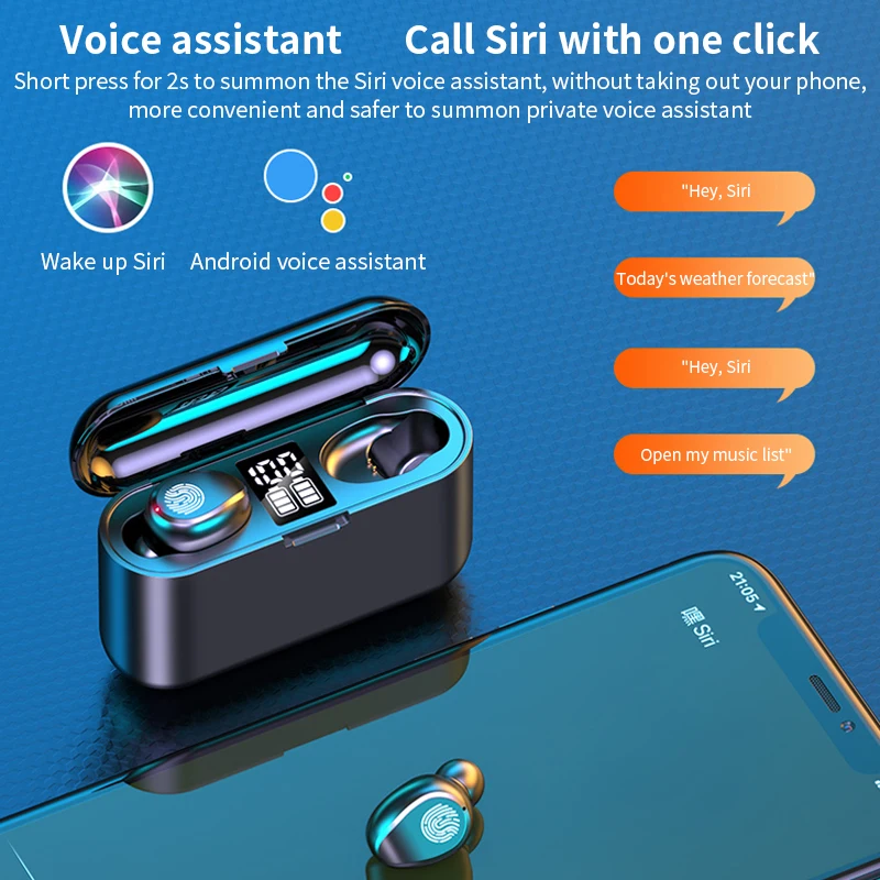 1/2Pcs F9 TWS Auriculares Bluetooth 5.1 Headphone Touch Control Wireless Earphone Stereo Sport Running Gaming Headset Earbuds
1/2Pcs F9 TWS Auriculares Bluetooth 5.1 Headphone Touch Control Wireless Earphone Stereo Sport Running Gaming Headset Earbuds
