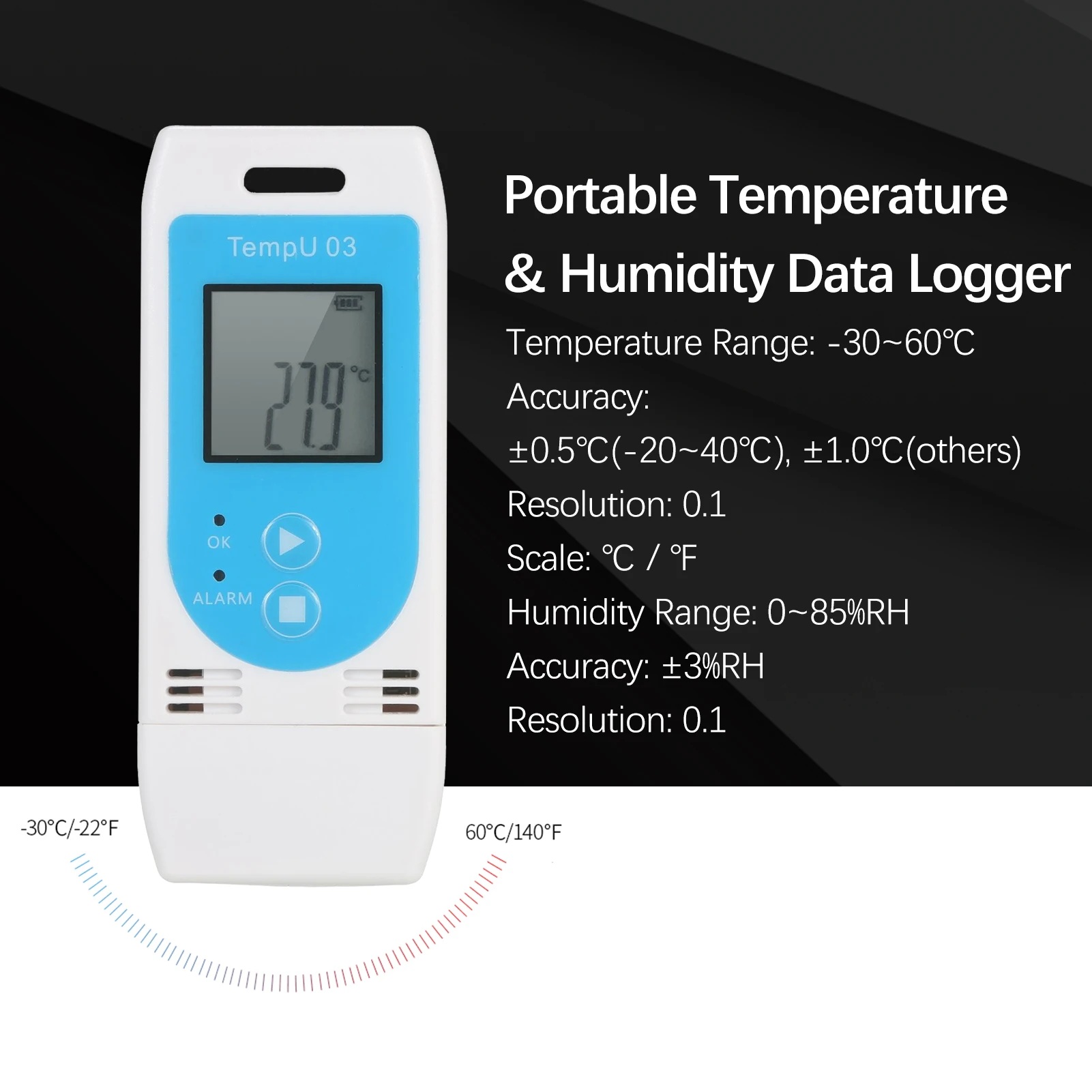 USB Temperature Humidity Data Logger Reusable RH TEMP Datalogger Recorder Humiture Recording Meter with 32,000 Record Capacity
USB Temperature Humidity Data Logger Reusable RH TEMP Datalogger Recorder Humiture Recording Meter with 32,000 Record Capacity