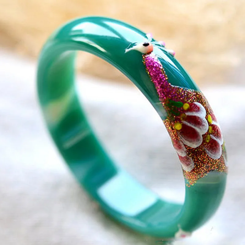 Natural Green Bracelets Colored Drawing Peacock And Flower Bracelets Bangles Gift For Women Jades Jewelry Accessories Wholesale
Natural Green Bracelets Colored Drawing Peacock And Flower Bracelets Bangles Gift For Women Jades Jewelry Accessories Wholesale
