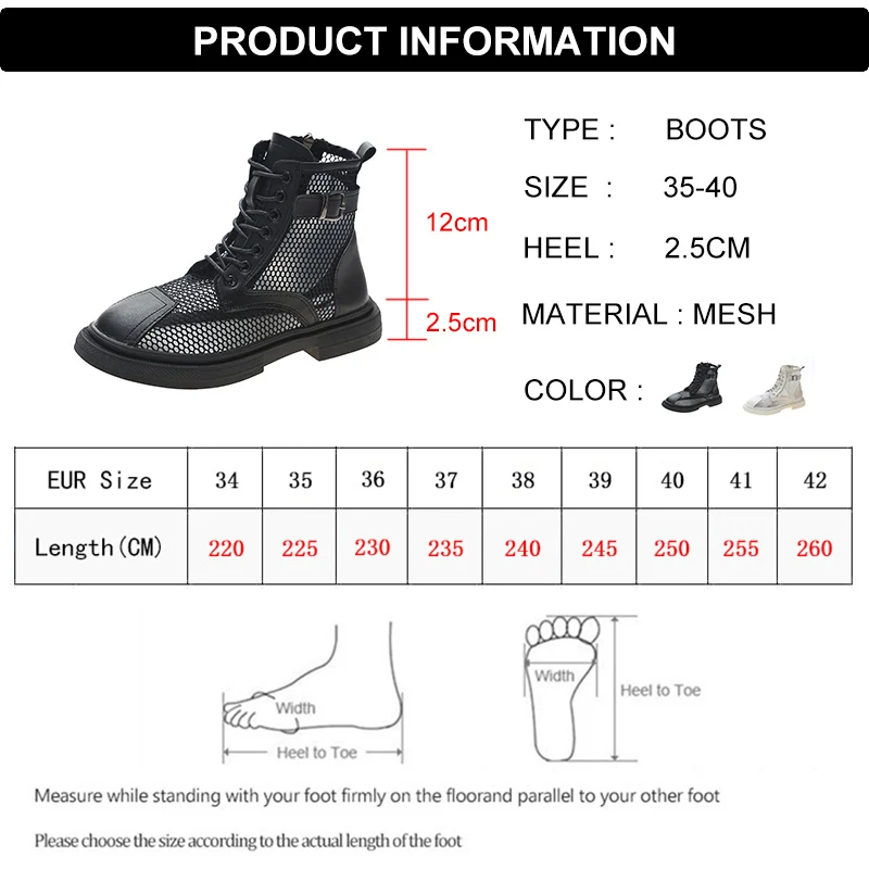 Pop Hollow Out Mesh Summer Ankle Boots for Women Breathable Zipper Lace Up Casual Shoes Woman Low Heels Short Booties White
Pop Hollow Out Mesh Summer Ankle Boots for Women Breathable Zipper Lace Up Casual Shoes Woman Low Heels Short Booties White