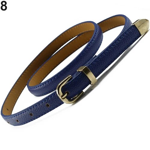 Women All Match Fashion Skinny Waist Belt Faux Leather Buckle Narrow Waistband
Women All Match Fashion Skinny Waist Belt Faux Leather Buckle Narrow Waistband