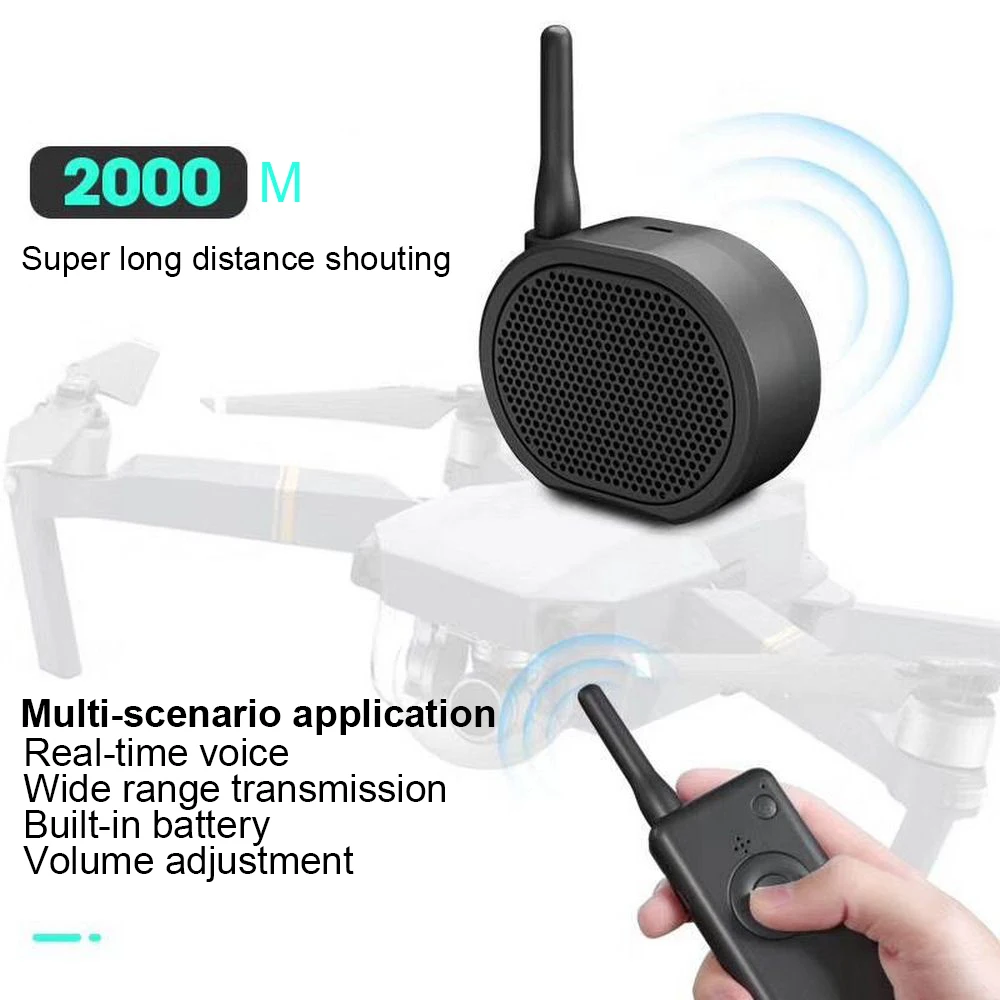 New Drone Speaker Megaphone for Drone Camera Aerial Broadcasting with A Loudspeaker 2000m Control Distance GPS UAVs Accessories
New Drone Speaker Megaphone for Drone Camera Aerial Broadcasting with A Loudspeaker 2000m Control Distance GPS UAVs Accessories
