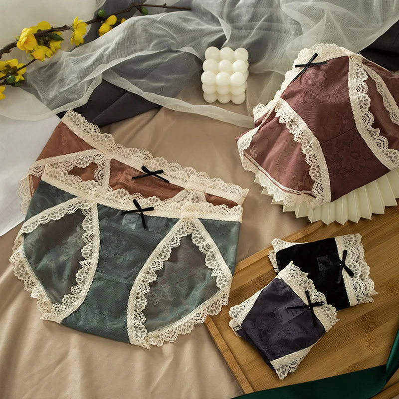 Women's panties Japanese sexy translucent lace mesh lingerie thin cotton panties comfortable and seamless Women's underwear
Women's panties Japanese sexy translucent lace mesh lingerie thin cotton panties comfortable and seamless Women's underwear