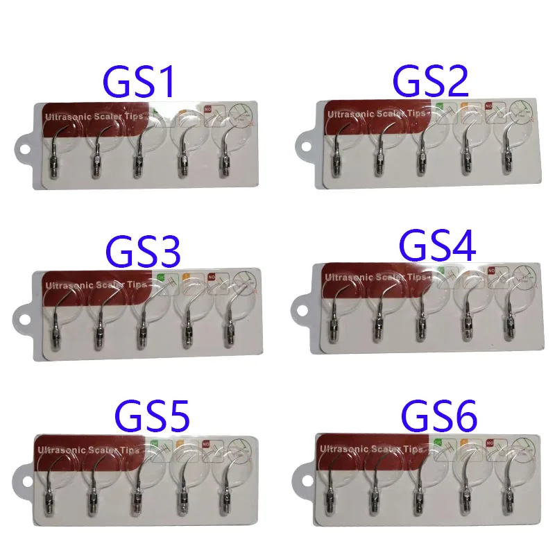 30 pieces/set Dental Ultrasonic Scaler Tip GS1, GS2, GS3, GS4, GS5, GS6 for Sirona (5 pieces/type)
30 pieces/set Dental Ultrasonic Scaler Tip GS1, GS2, GS3, GS4, GS5, GS6 for Sirona (5 pieces/type)