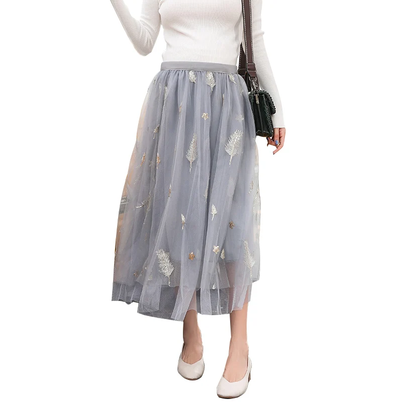 Pregnancy Clothes New Fashion Maternity Skirt All-match Mesh Sequin Feather Embroidered Maternity Skirts for Pregnant Women XXL
Pregnancy Clothes New Fashion Maternity Skirt All-match Mesh Sequin Feather Embroidered Maternity Skirts for Pregnant Women XXL