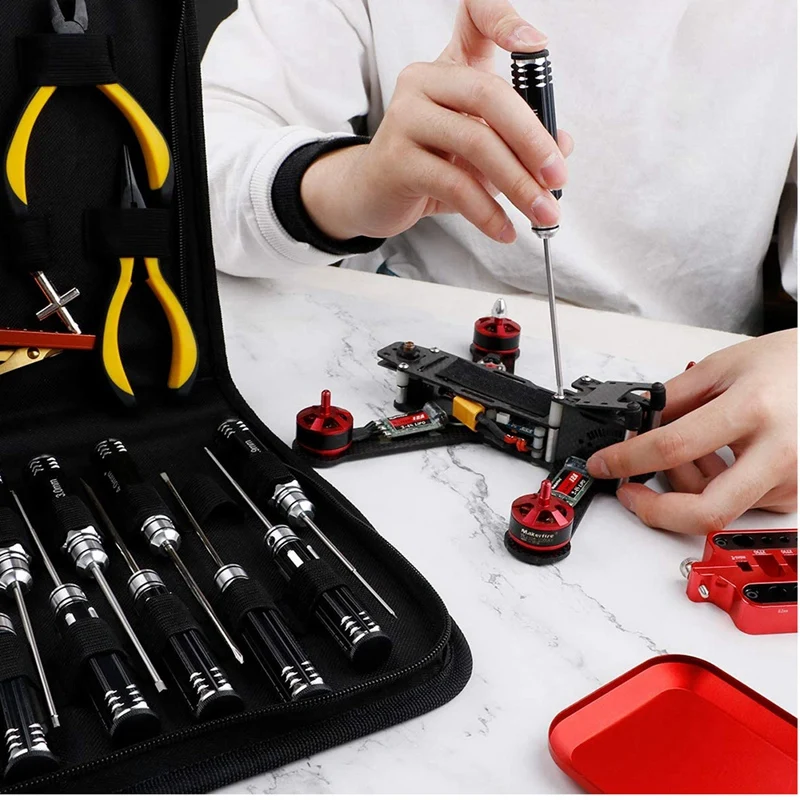RC Tools Kits Hex Screwdriver Set Nut Sleeve Socket Pliers RC Repair Set for RC Car Boat Quadcopter (23 in 1)
RC Tools Kits Hex Screwdriver Set Nut Sleeve Socket Pliers RC Repair Set for RC Car Boat Quadcopter (23 in 1)