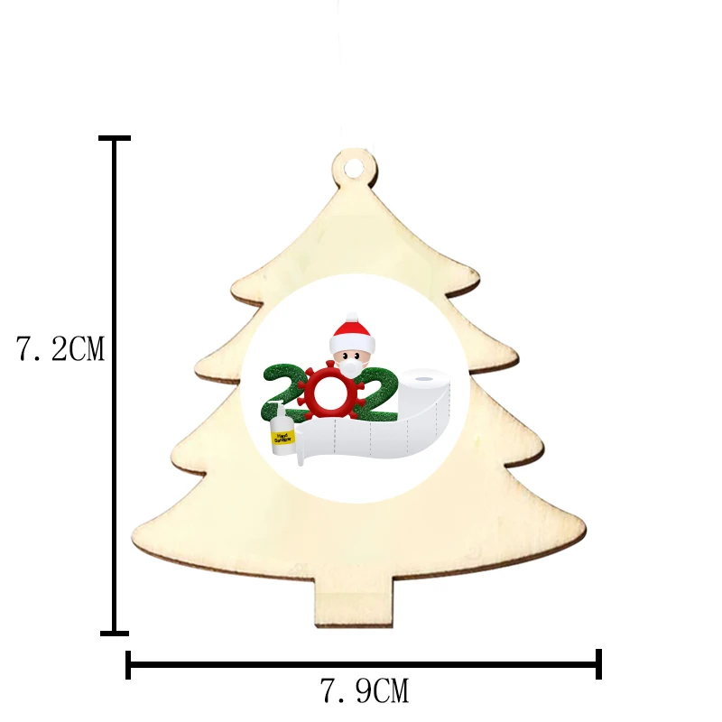 

6Pcs Garden Christmas Tree Wooden Sign Ornaments DIY Hanging Decorations for Xmas Parties Christmas Eve Family TT@88
