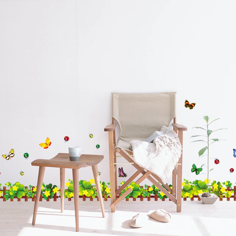Removable Baseboard Fence Butterfly waterproof Art Vinyl Wall Stickers home Decor kids Skirting Living room Bedroom Mural Decals
Removable Baseboard Fence Butterfly waterproof Art Vinyl Wall Stickers home Decor kids Skirting Living room Bedroom Mural Decals