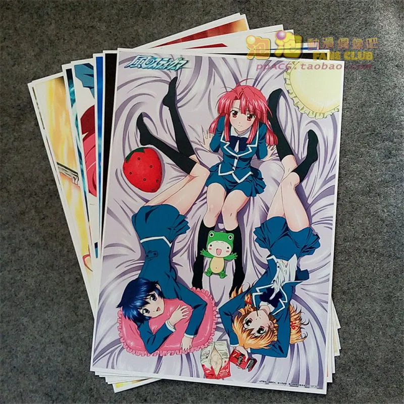 Постер Kannagi Ayano yagami kazuma настенные картины с аниме казе без клейма 8 шт./компл. для