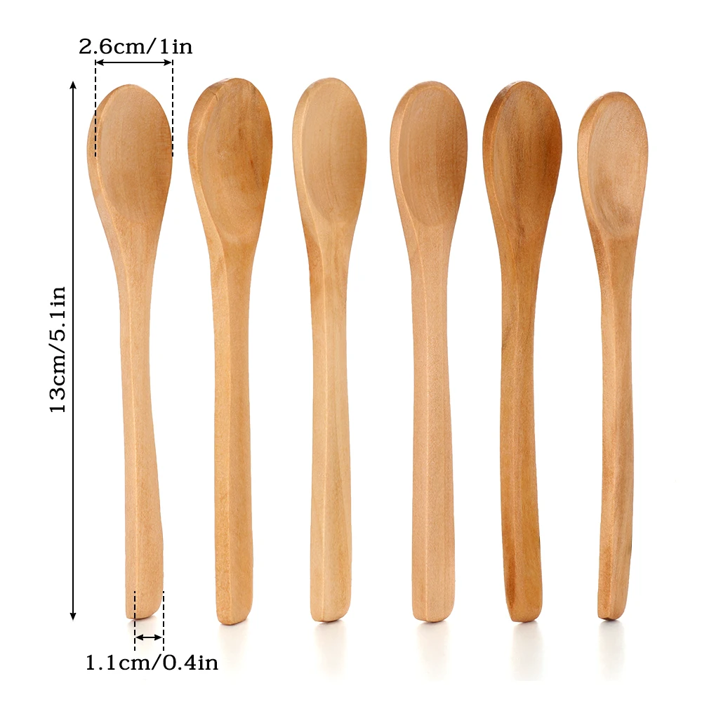 6 pcs Mini Wood Spoon Kitchen Safe Ice Cream Spoon Wedding Party Tableware 12.6 x 3CM Wooden Spoon
6 pcs Mini Wood Spoon Kitchen Safe Ice Cream Spoon Wedding Party Tableware 12.6 x 3CM Wooden Spoon