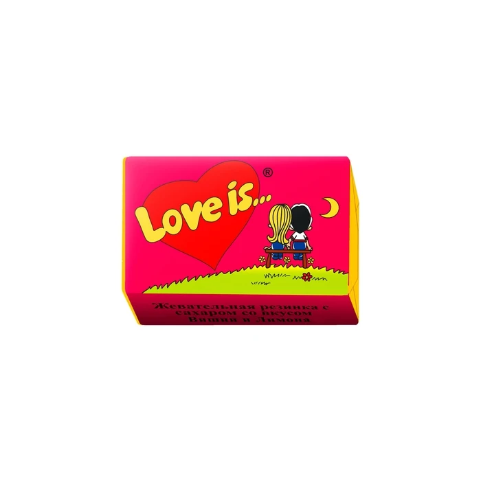 Жевательная резинка Love is Вишня и лимон 4 2 г|Жевательная резинка| |