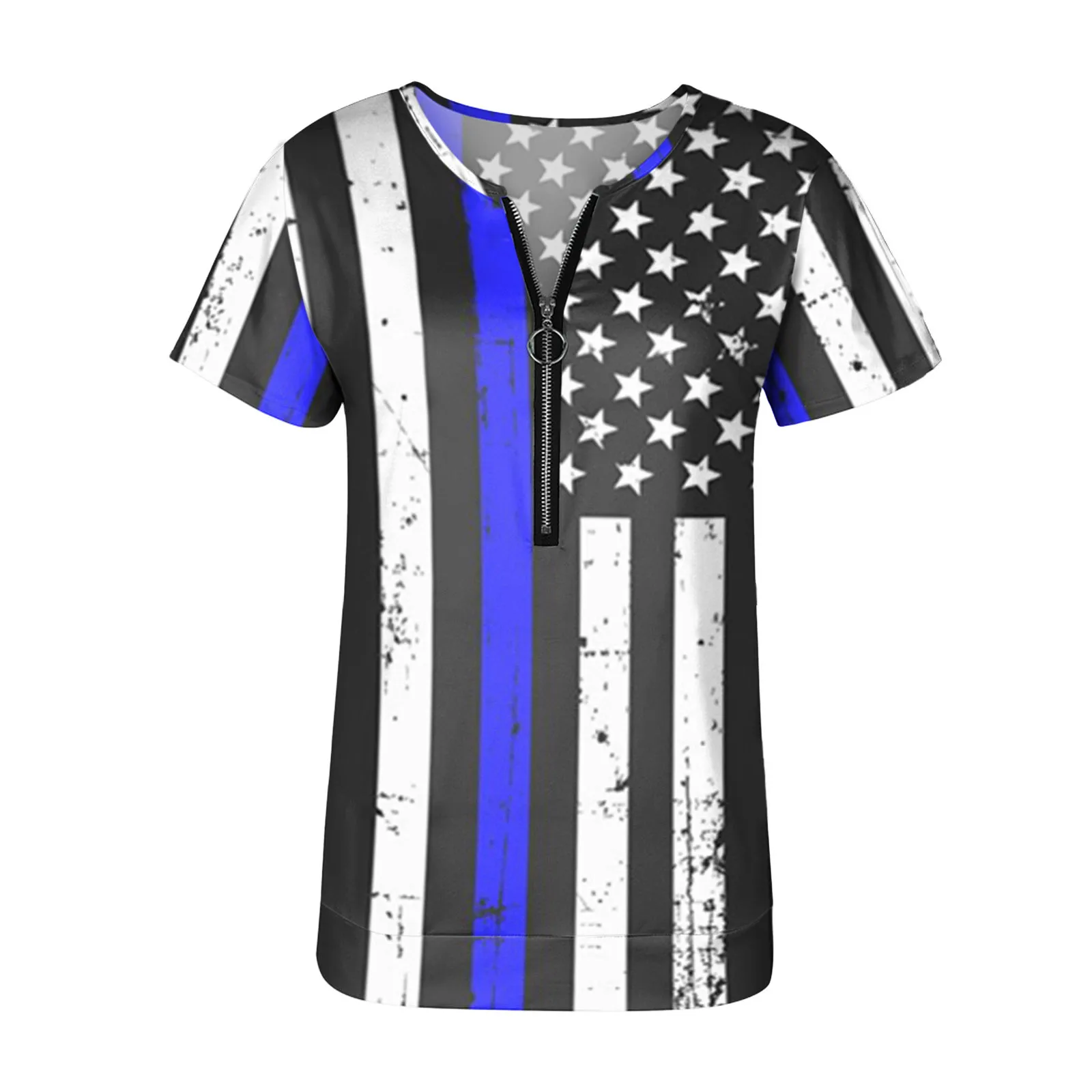 Women Fashion Pure Color Stripe Zipper Short Sleeves Casual Blouse Shirts Vrouwenkleding Ropa de mujer cappotto
Women Fashion Pure Color Stripe Zipper Short Sleeves Casual Blouse Shirts Vrouwenkleding Ropa de mujer cappotto