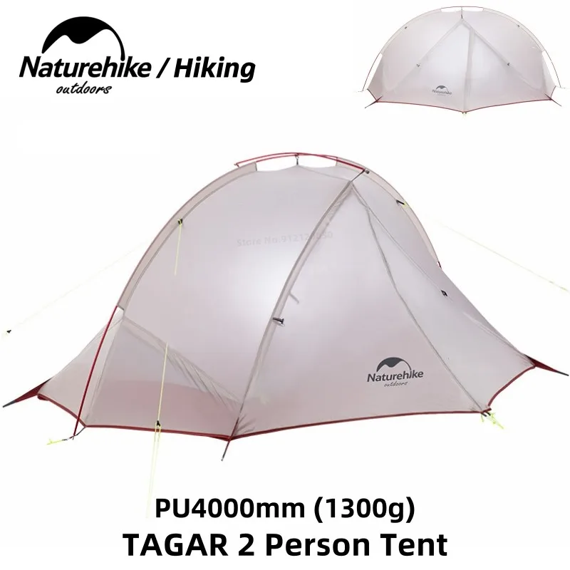 

Палатка Naturehike туристическая, нейлоновая Ультралегкая на 2 человек, 20D, водонепроницаемая, для походов и отдыха на открытом воздухе