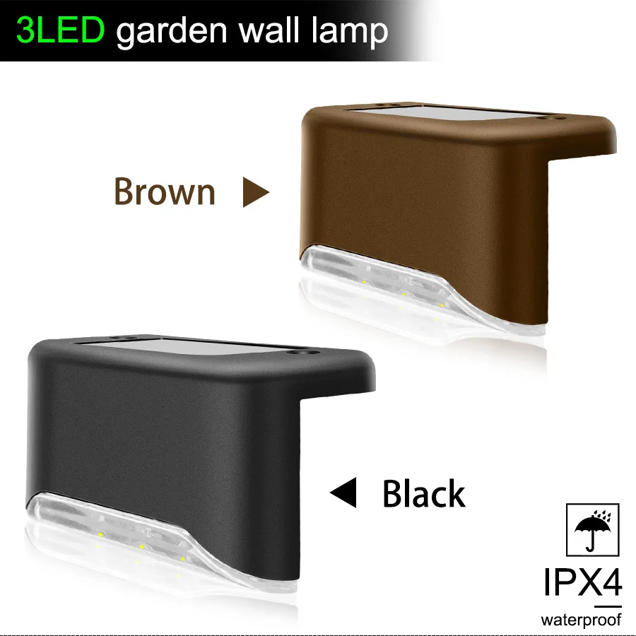 Solar Railing Light Stair Light 3 LEDs with Switch Step Light Outdoor Use Fence Light Lawn Light Automatic Light Control
Solar Railing Light Stair Light 3 LEDs with Switch Step Light Outdoor Use Fence Light Lawn Light Automatic Light Control
