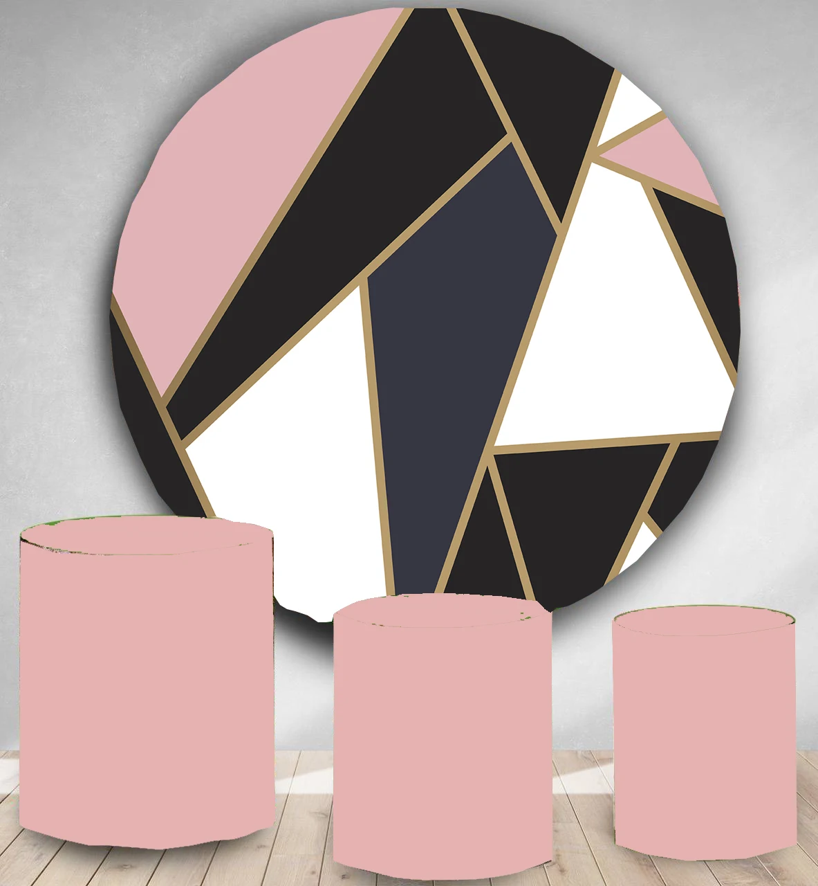 Round Panel circle background Geometric triangle pink gold girl Birthday party decor baby bridal shower candy dessert table
Round Panel circle background Geometric triangle pink gold girl Birthday party decor baby bridal shower candy dessert table