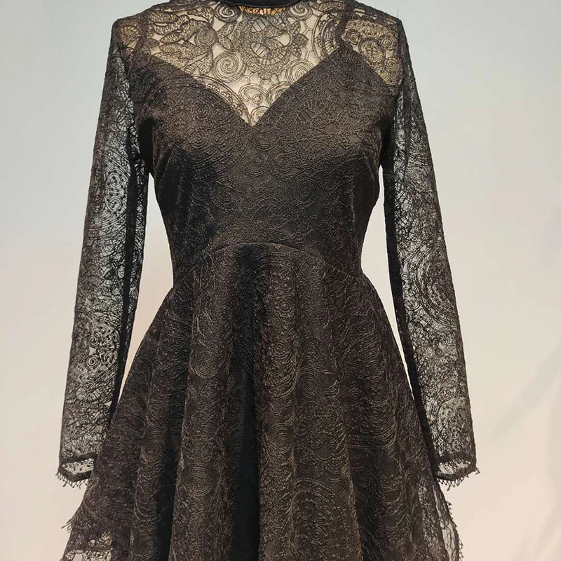 VGH Irregular Hem Lace Dress For Women Stand Collar Long Sleeve High Waist Elegant White Dresses Female Fashion New Clothing
VGH Irregular Hem Lace Dress For Women Stand Collar Long Sleeve High Waist Elegant White Dresses Female Fashion New Clothing