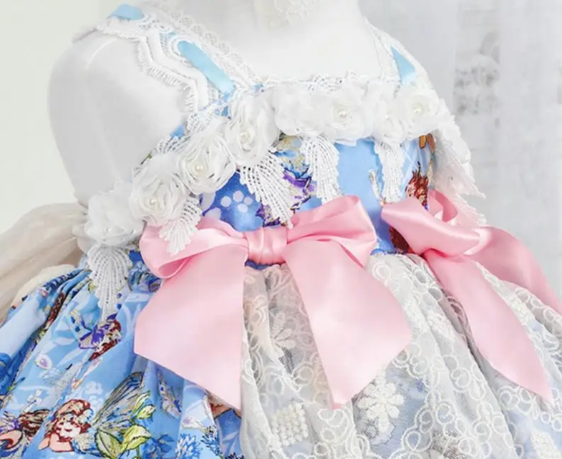 Baby Girls Clothes Summer New Spanish Girls Dress Bow Lace Stitching print Dress Turkey Vintage Princess Dress For Girls Y3177
Baby Girls Clothes Summer New Spanish Girls Dress Bow Lace Stitching print Dress Turkey Vintage Princess Dress For Girls Y3177