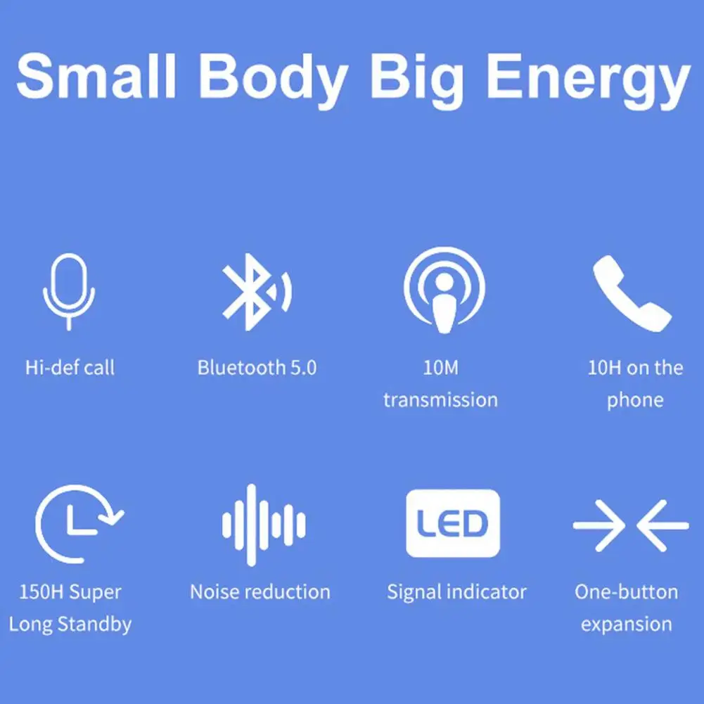 K53 Mini Wireless Bluetooth Headset Call Remind Vibration Sports Clip Driver Auriculares Bluetooth 5.0 Single-ear Earphone
K53 Mini Wireless Bluetooth Headset Call Remind Vibration Sports Clip Driver Auriculares Bluetooth 5.0 Single-ear Earphone