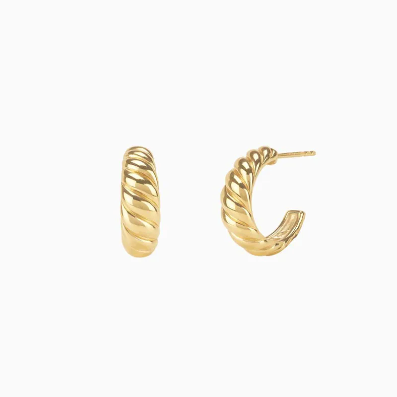 French Minimal Croissant Hoop Earring Women Simple Temperament Fashion Delicate Gold Hoops Titanium Gold-Plated Jewelry Gift
French Minimal Croissant Hoop Earring Women Simple Temperament Fashion Delicate Gold Hoops Titanium Gold-Plated Jewelry Gift
