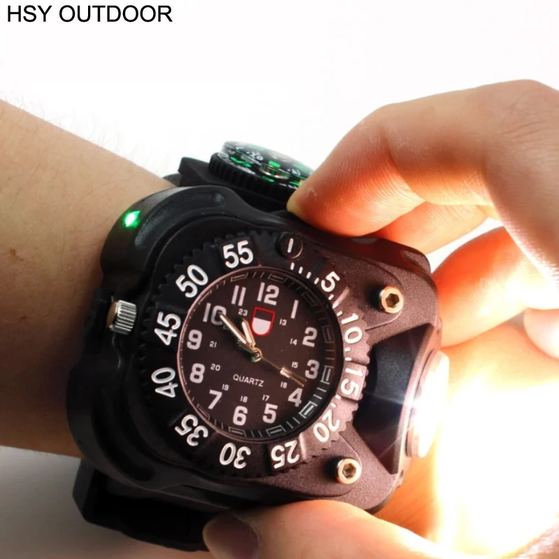 Outdoor LED Wrist Light Hand-Worn Glare Flashlight Watch Night Run Self-Defense Special Car Emergency Special
Outdoor LED Wrist Light Hand-Worn Glare Flashlight Watch Night Run Self-Defense Special Car Emergency Special
