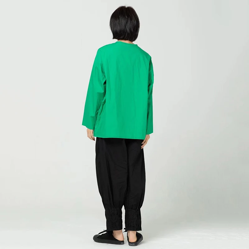 CHICEVER Solid Casual Shirts For Women V Neck Long Sleeve Loose Patchwork Pockets Korean Blouses Female 2021 Spring Clothing New
CHICEVER Solid Casual Shirts For Women V Neck Long Sleeve Loose Patchwork Pockets Korean Blouses Female 2021 Spring Clothing New