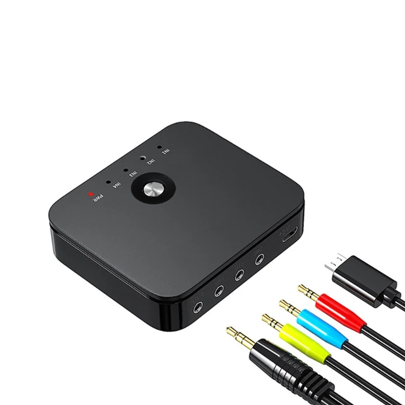 OOTDTY Music Transmitter Stereo-Aux Switch Wireless Bluetooth-compatible HIFI-4 Port
OOTDTY Music Transmitter Stereo-Aux Switch Wireless Bluetooth-compatible HIFI-4 Port