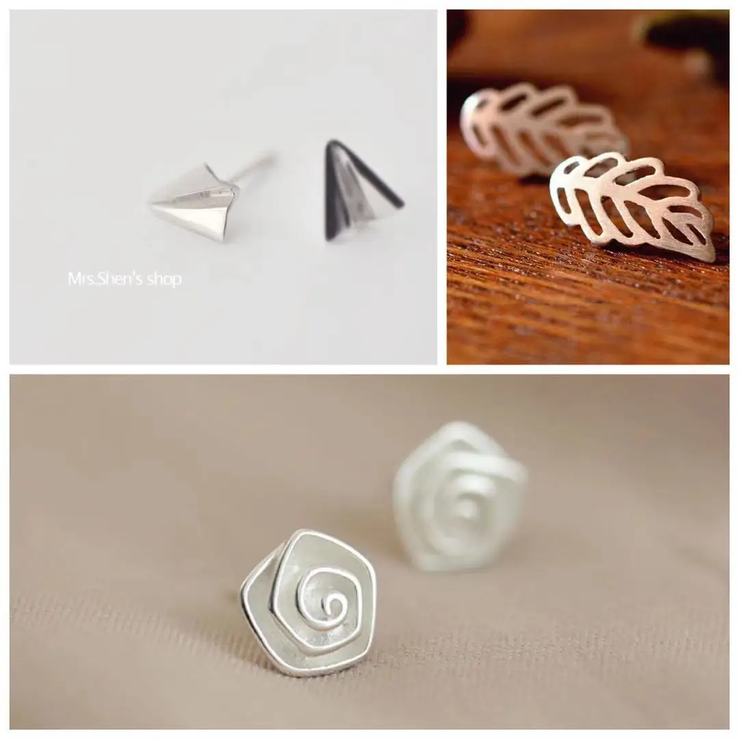 925 Sterling Silver Small Flower Airplane Leaf Feather Stud Earrings For Women Trendy Cute Simple Funny Novelty Jewelry For Girl
925 Sterling Silver Small Flower Airplane Leaf Feather Stud Earrings For Women Trendy Cute Simple Funny Novelty Jewelry For Girl