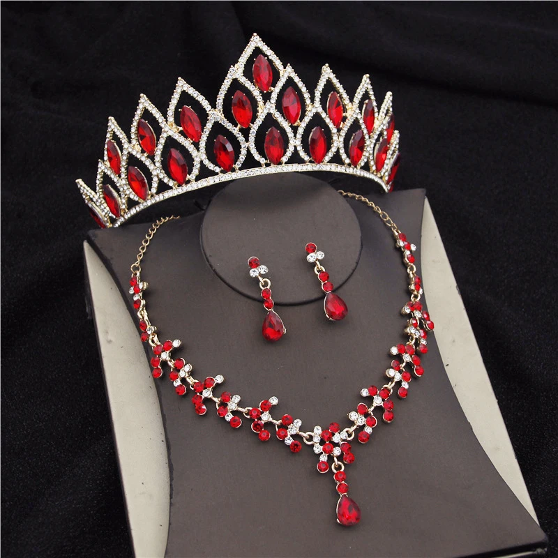 Gorgeous Crystal Princess Bridal Jewelry Sets for Women Fashion Party Pageant Birthday Crown Wedding Necklaces Earring Set
Gorgeous Crystal Princess Bridal Jewelry Sets for Women Fashion Party Pageant Birthday Crown Wedding Necklaces Earring Set