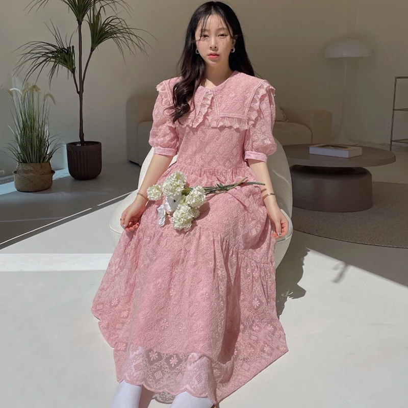 Корейское шикарное французское милое платье с большими лацканами, тяжелое промышленное кружевное свободное вязаное крючком платье с пышны...
Корейское шикарное французское милое платье с большими лацканами, тяжелое промышленное кружевное свободное вязаное крючком платье с пышны...