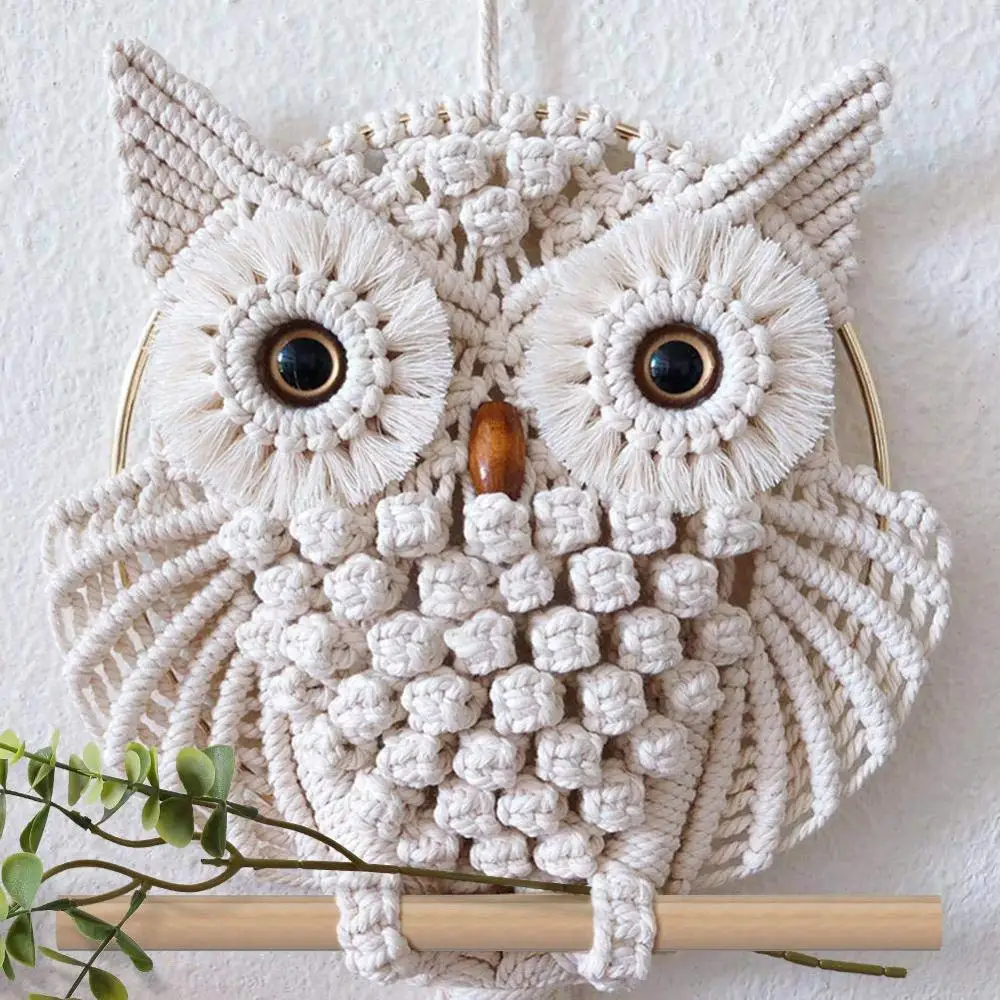 Large Handmade Owl Cotton Decorative Macrame Wall Hanging Home Decor Art and Craft
Large Handmade Owl Cotton Decorative Macrame Wall Hanging Home Decor Art and Craft