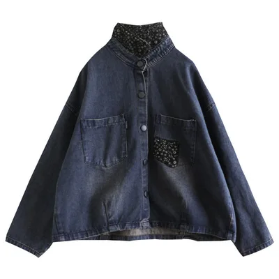 jacket lapel loose vintage denim single-row button short style long-sleeved blouse
jacket lapel loose vintage denim single-row button short style long-sleeved blouse