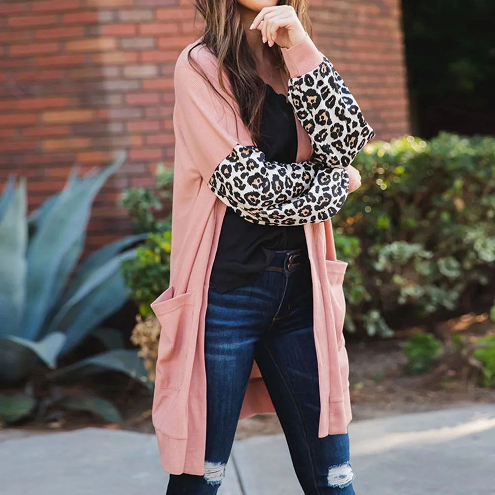 Autumn Winter Knitted Cardigan Leopard Sweaters Women Korean Panelled Leopard Cardigan Coat Loose Striped Outwear Tops
Autumn Winter Knitted Cardigan Leopard Sweaters Women Korean Panelled Leopard Cardigan Coat Loose Striped Outwear Tops