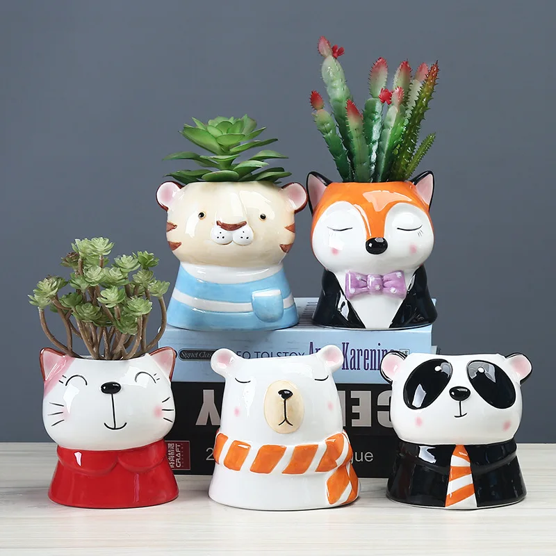 Nordic Creative Handmade Cartoon Ceramics Animal Flower Pot Home Living Room Office Desktop Plant Potted Garden Bonsai Pot Decor
Nordic Creative Handmade Cartoon Ceramics Animal Flower Pot Home Living Room Office Desktop Plant Potted Garden Bonsai Pot Decor