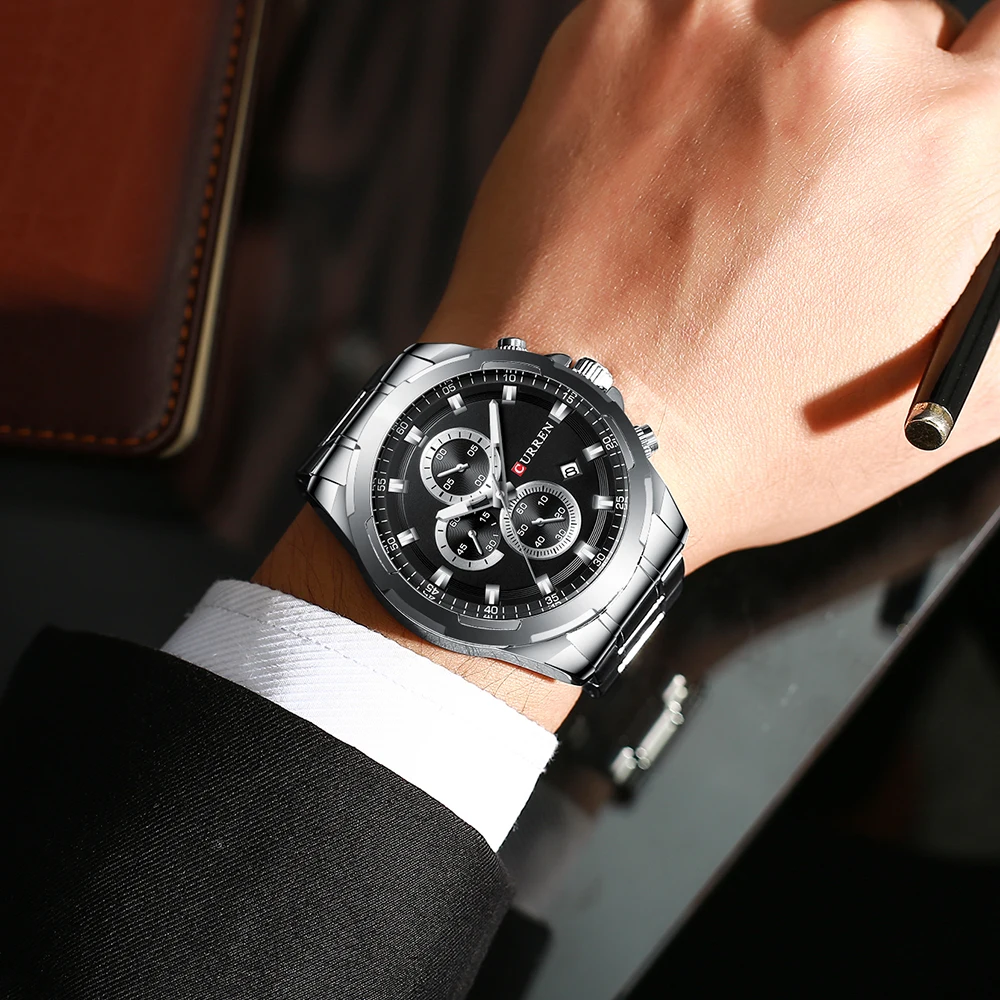 Top Brand Watches Men Sport Wristwatch Fashion Business Analog Quartz Watch Male Clock Chronograph Stainless steel Watch
Top Brand Watches Men Sport Wristwatch Fashion Business Analog Quartz Watch Male Clock Chronograph Stainless steel Watch