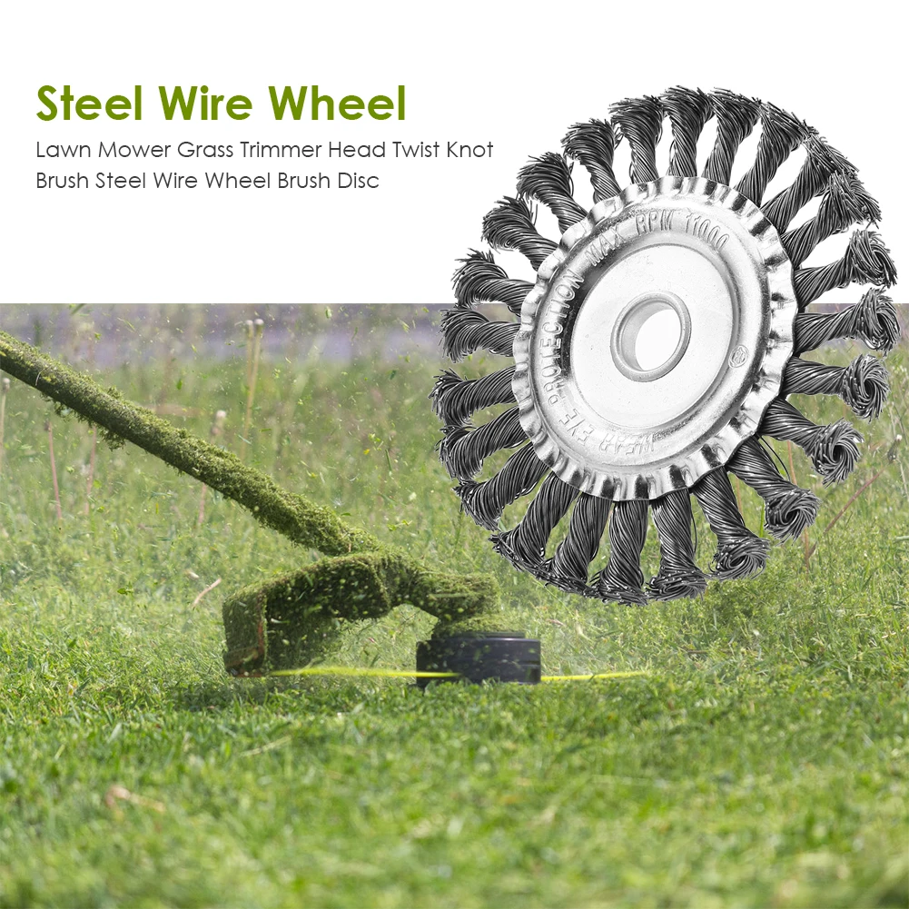 

Rotary Joint Wire Wheel Grass Weeding Tool Brush Disc Easily Carrying Twist Knot Steel Universal Part Eco-friendly Tool