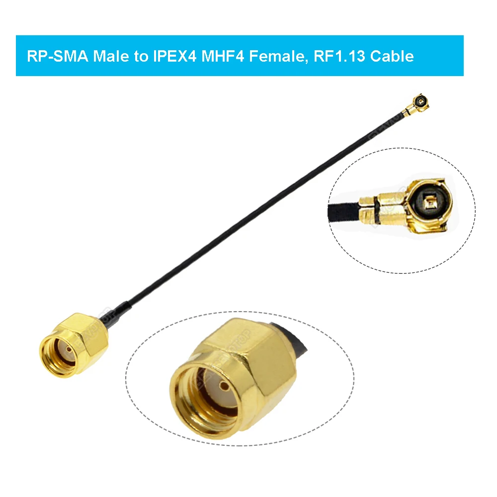 2 шт./лот IPEX4 к SMA Pigtail RP-SMA/ штекер U.fl MHF4 гнездовой Wi-Fi антенный удлинитель RF1.13