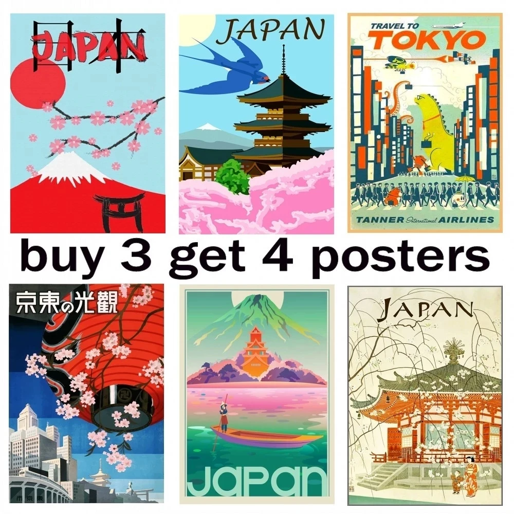 

HD Prints Canvas Wall Art City Building Painting JAPAN LONDON Modular Pictures Home Decoration Poster Living Room No Framework