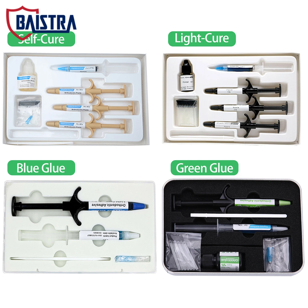 Dental Orthodontic Bonding Paste Light Cure Adhesive Light Cure Non-Mixed Blue Green Glue
Dental Orthodontic Bonding Paste Light Cure Adhesive Light Cure Non-Mixed Blue Green Glue