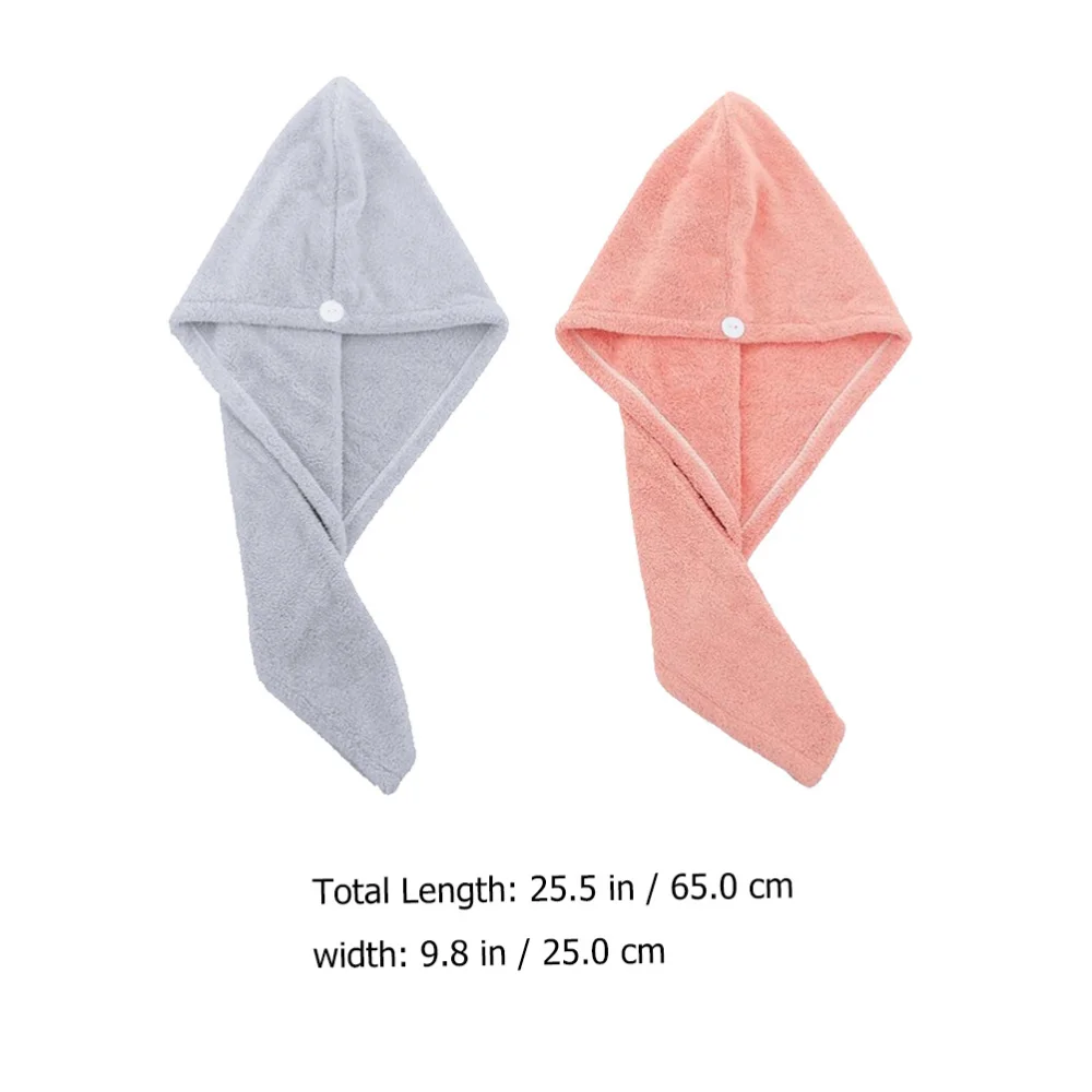 2pcs Female Hair Towel Wraps Super Absorbent Hair Drying Turbans (+ Grey)
2pcs Female Hair Towel Wraps Super Absorbent Hair Drying Turbans (+ Grey)